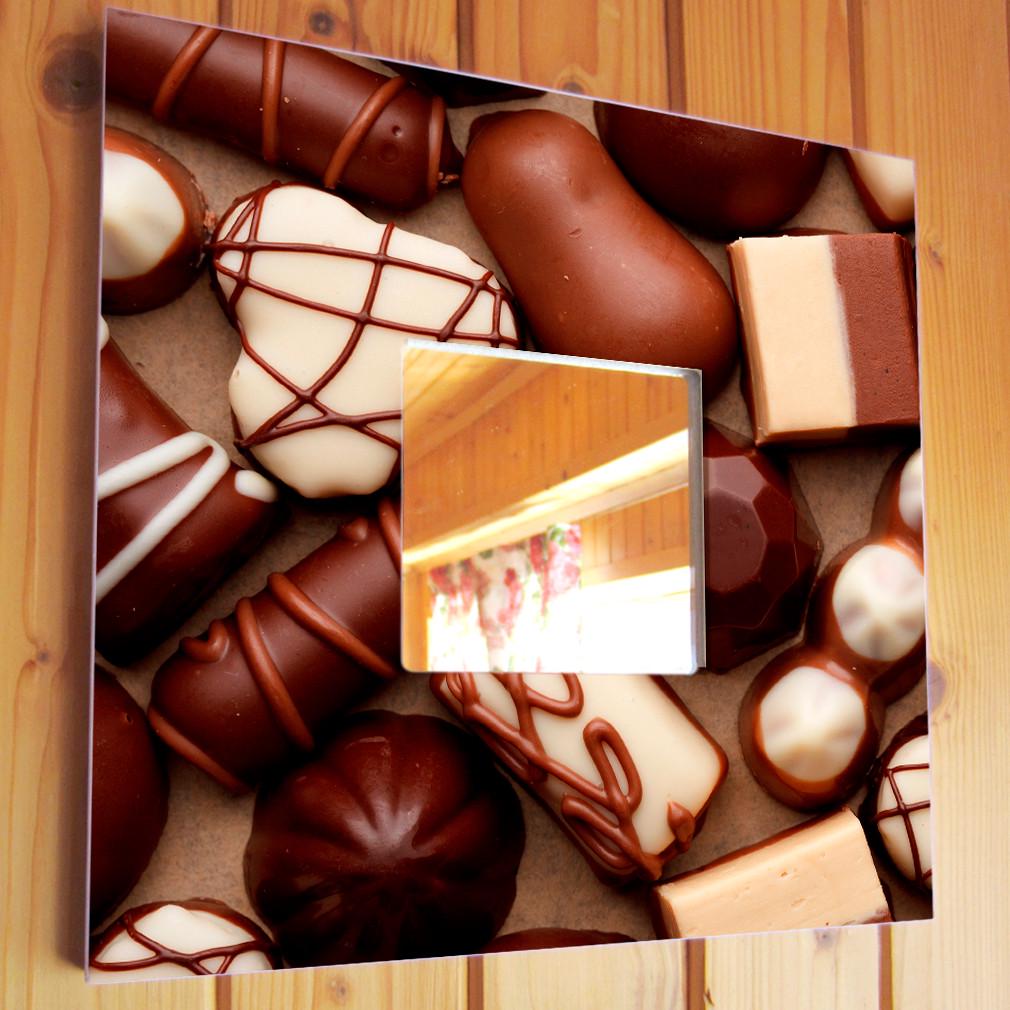 Зеркало декоративное Шоколадные конфеты 260х260 мм (M03754)