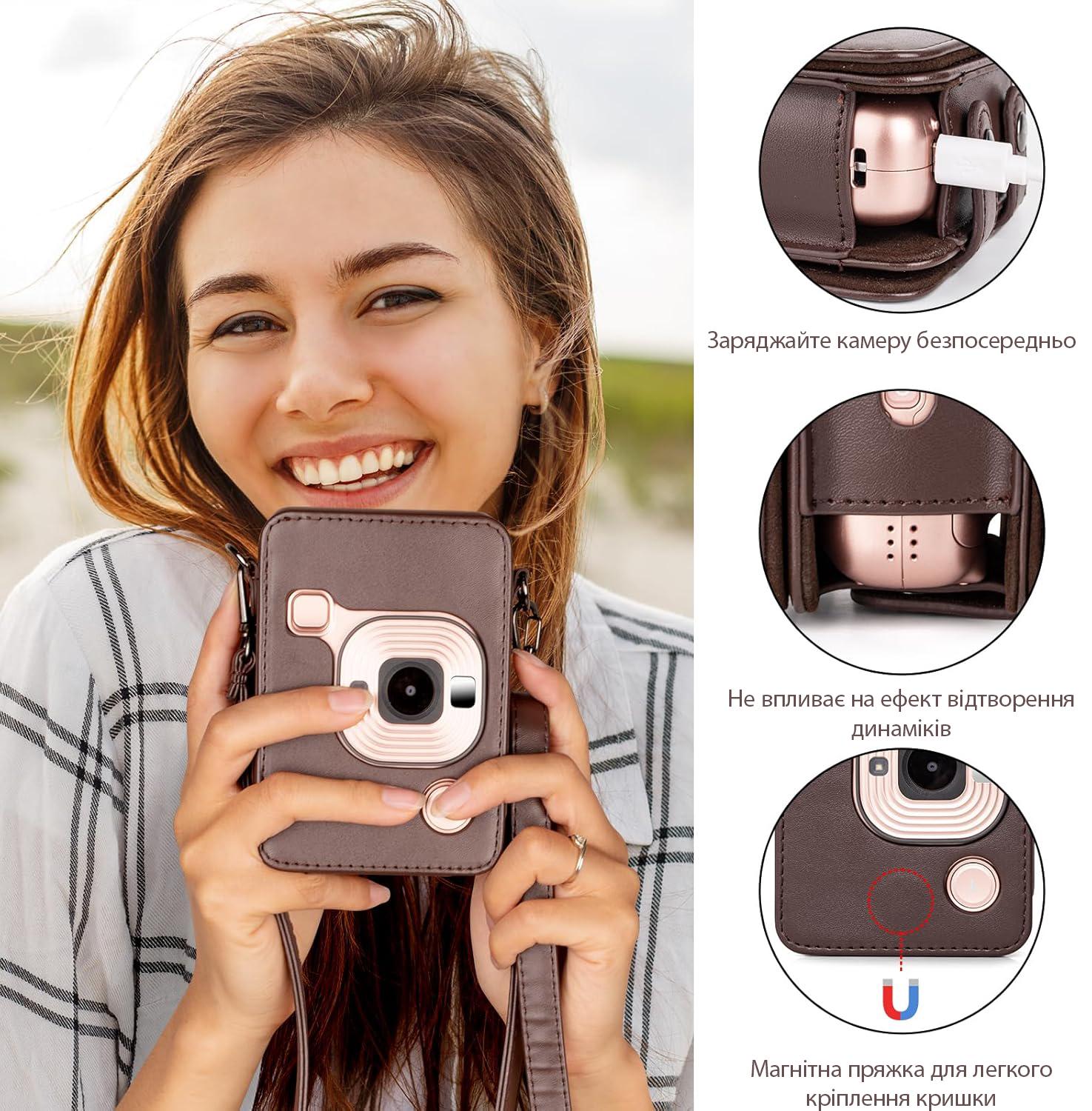 Чохол Fujifilm Instax Mini Liplay Dark Brown - фото 2