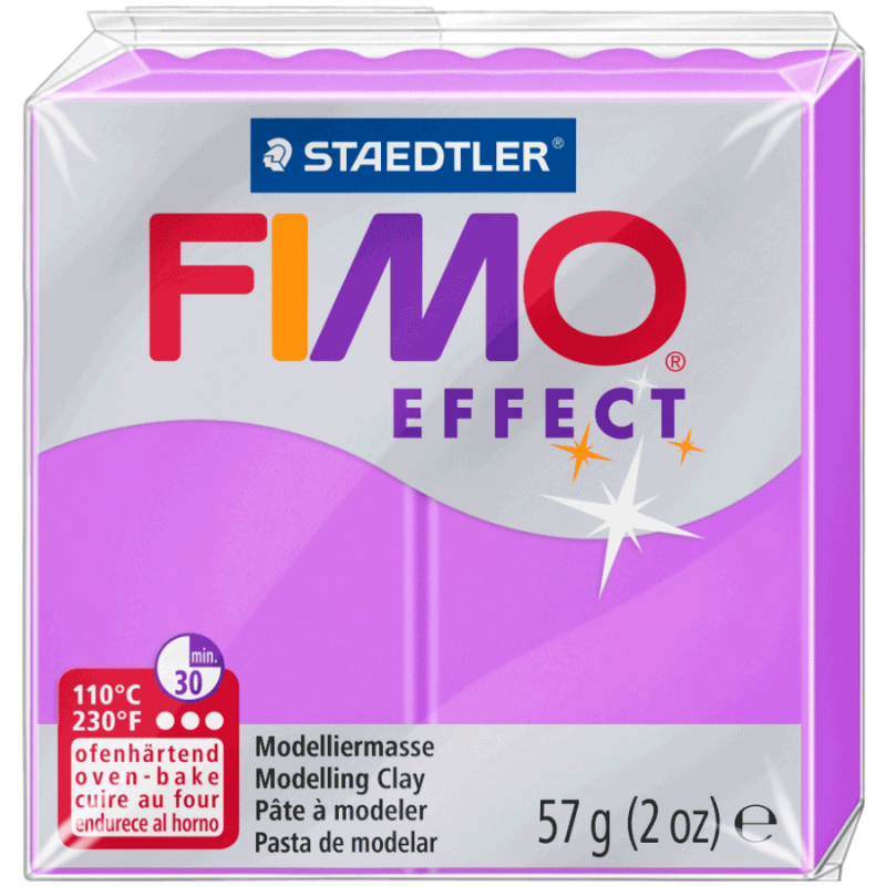 Глина полимерная Fimo Effect 57 г Неоновый фиолетовый (8010-601)