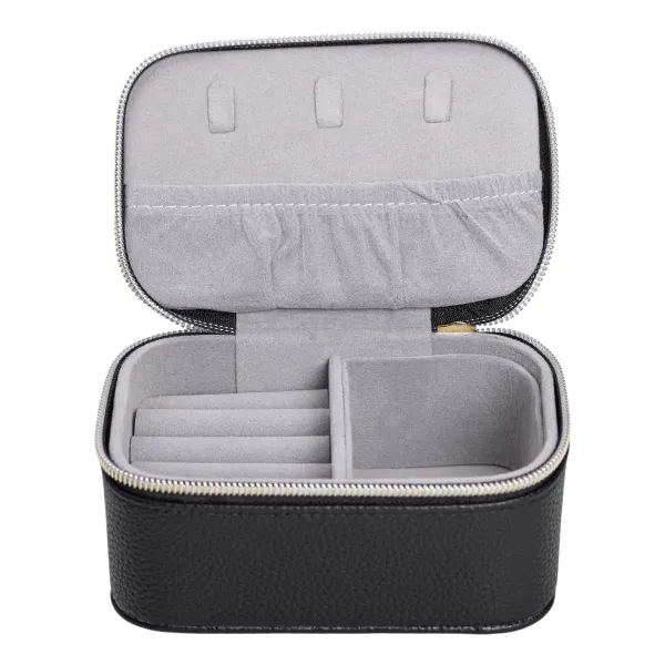 Ящик для украшений на молнии 13х9х6 см Черный