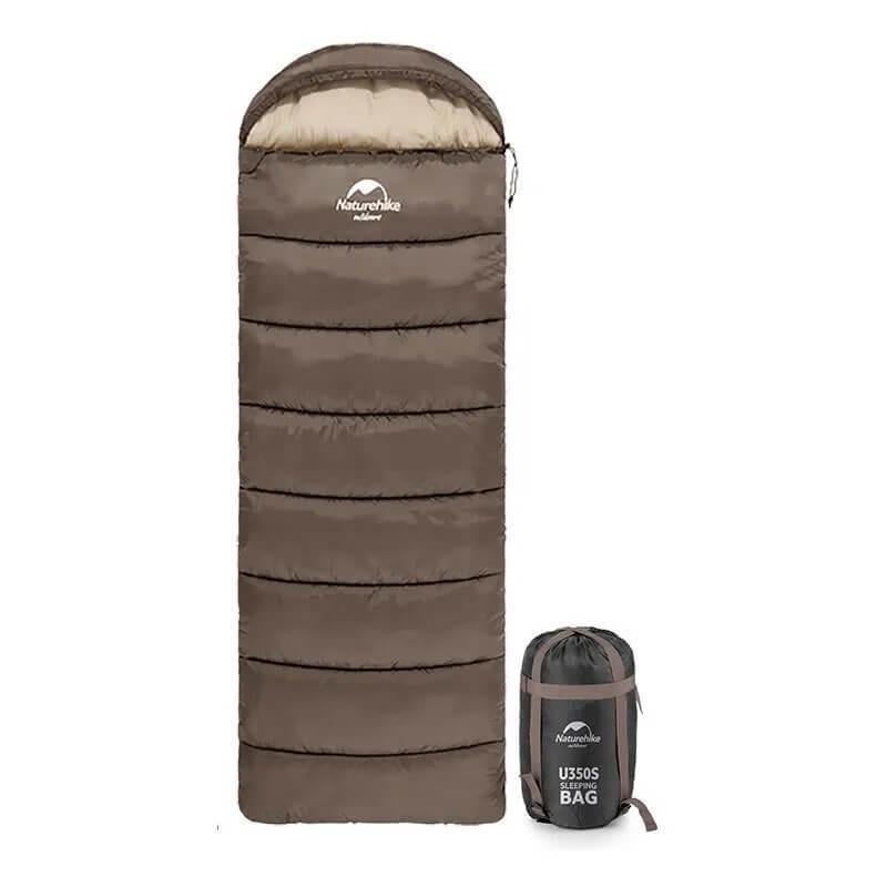 Спальный мешок Naturehike U350 NH20MSD07 1°C правый 220 см Коричневый (6927595767221-R)