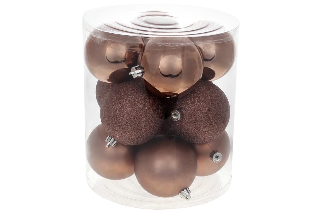 Набор новогодних шаров BonaDi пластик 12 шт. D 8 см (47-024)