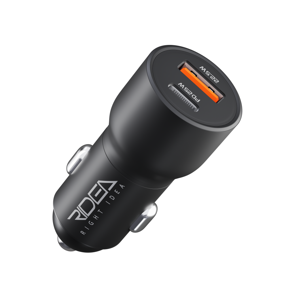 Зарядний пристрій автомобільний Ridea RCC-30110 QPow 1USB/1USB-C PD/QC 30W (28089359)