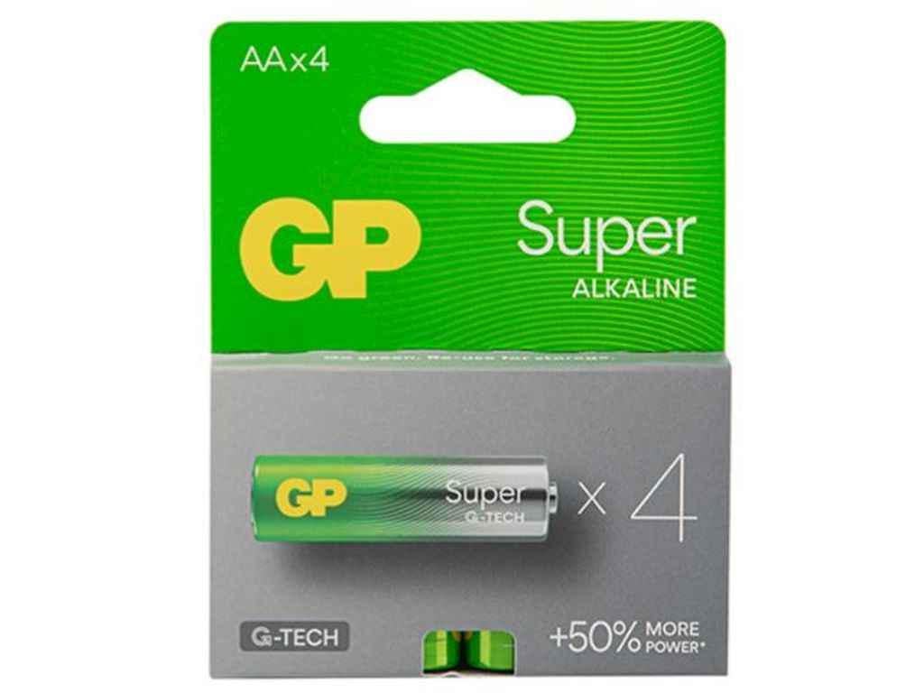 Батарейка GP LR06 Super Alkaline 1,5V 15A-U4 л 4 шт. (1017291)