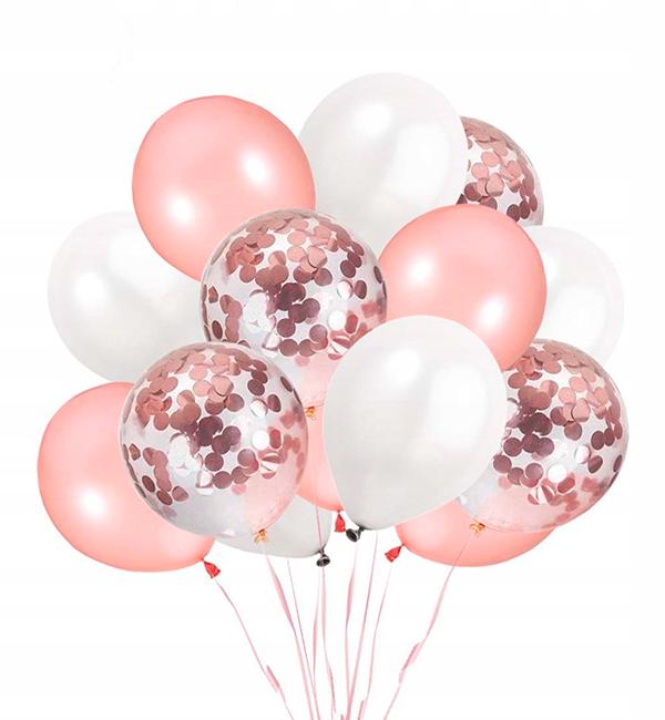 Воздушные шары 14 шт. White/Pink