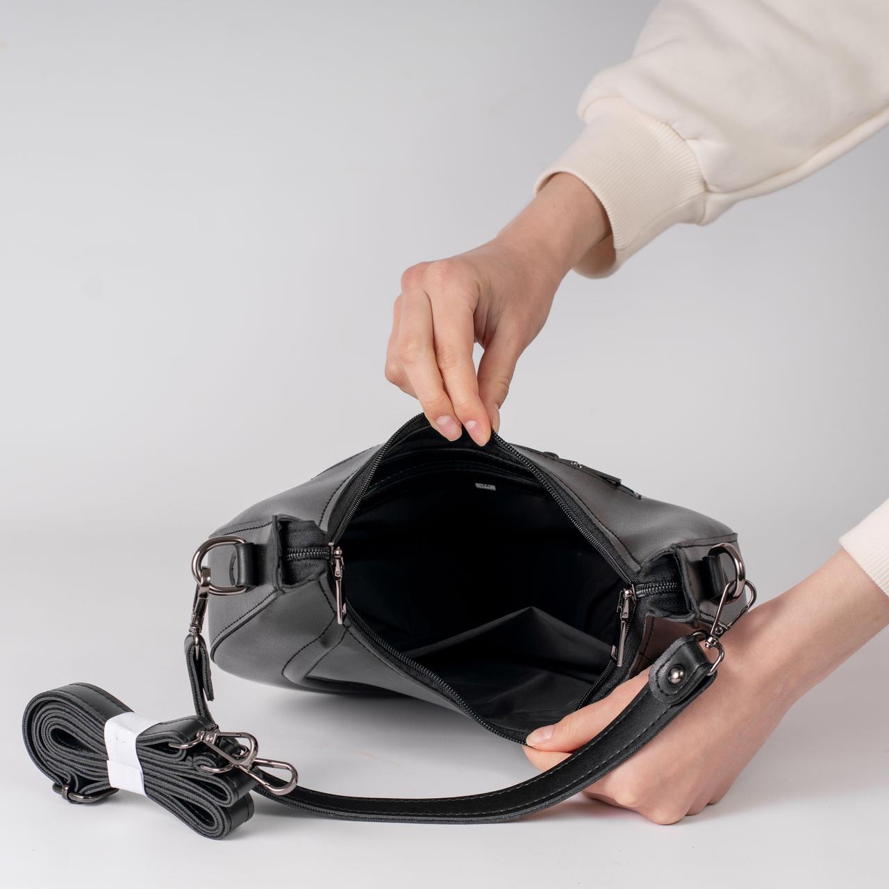 Сумка женская багет XENIA № 30-24 Черный - фото 5 Сумка женская багет XENIA № 30-24 Черный - фото 5