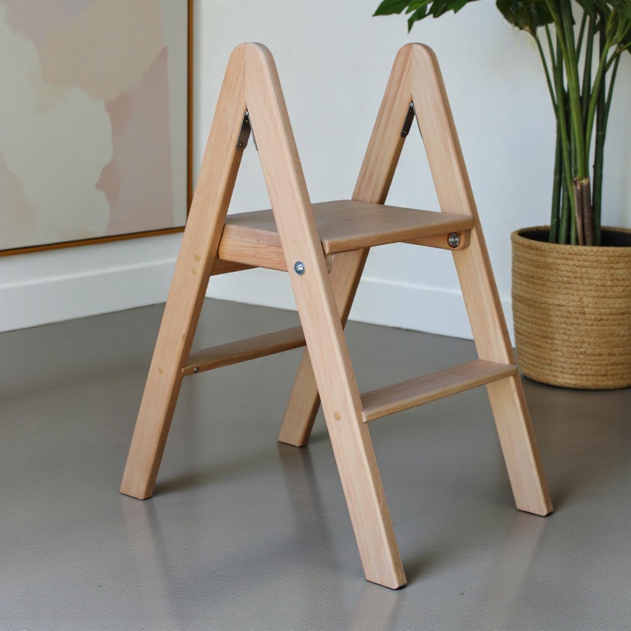 Табурет-лестница деревянный Студія Дерева Вільха бытовой двухсторонний 2 ступеньки Бежевый (31002892) - фото 1 Табурет-лестница деревянный Студія Дерева Вільха бытовой двухсторонний 2 ступеньки Бежевый (31002892) - фото 1