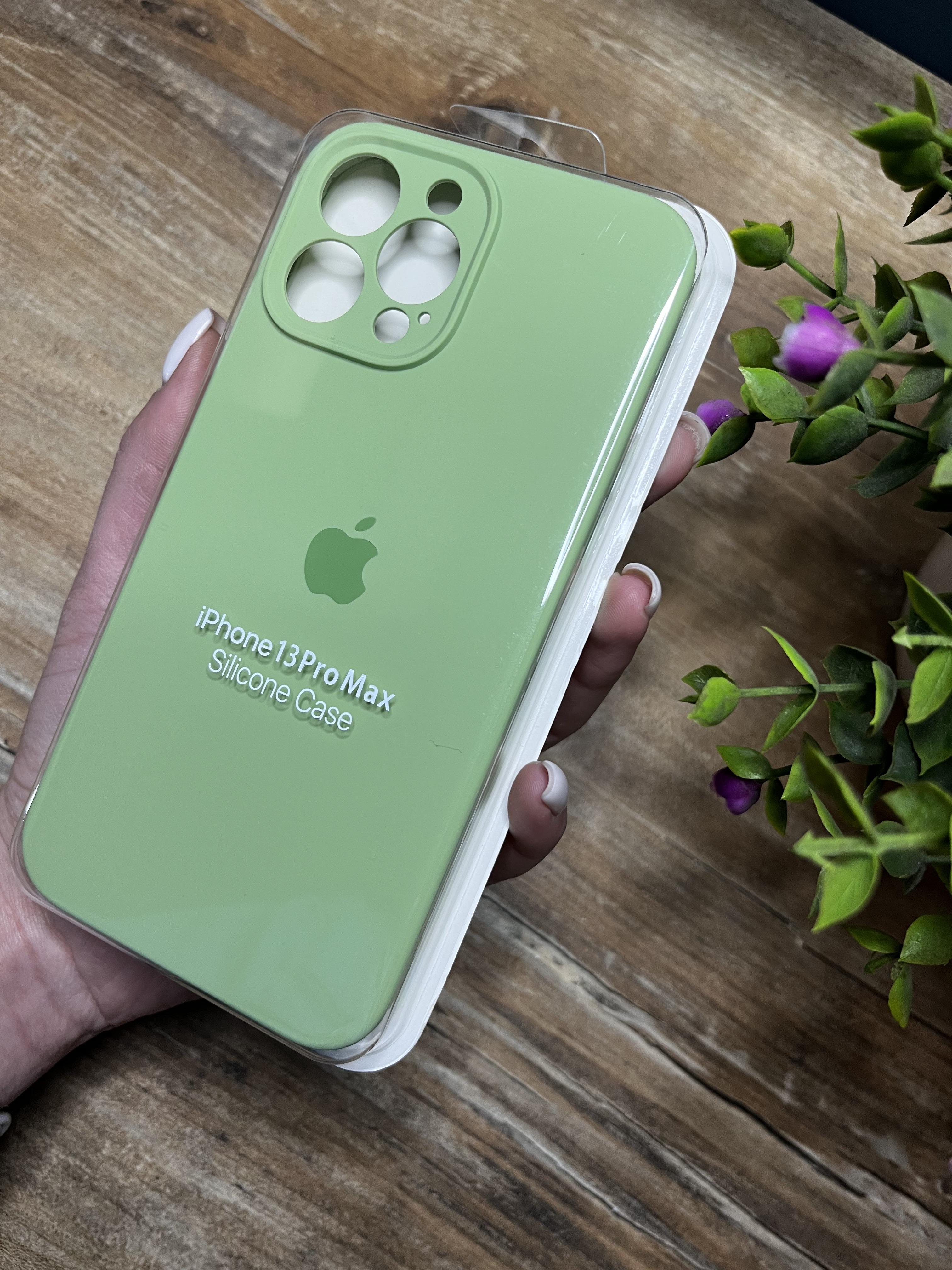 Чехол накладка на iPhone (Айфон) 13 Pro Max закрытый низ и закрытая камера silicone case full camera Apple