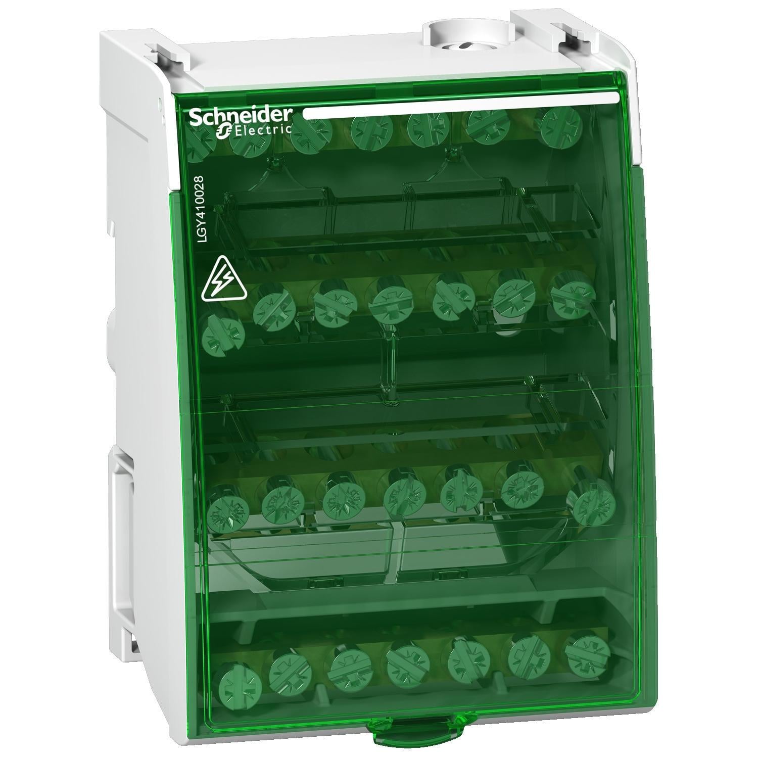 Блок распределительный Schneider Electric Linergy DS 4п 100А Бело-зеленый (LGY410028)