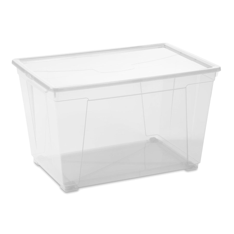 Контейнер DEA home Easy на колесах 80 л Прозорий (KMDR-20083) Контейнер DEA home Easy на колесах 80 л Прозорий (KMDR-20083)
