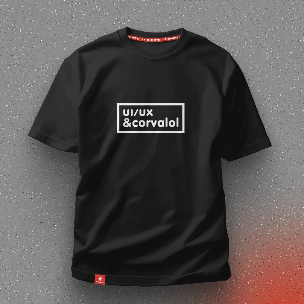 Футболка дизайнера UI/UX &amp; corvalol для нервных дизайнеров XL Черный (IT-045T-B-XL)