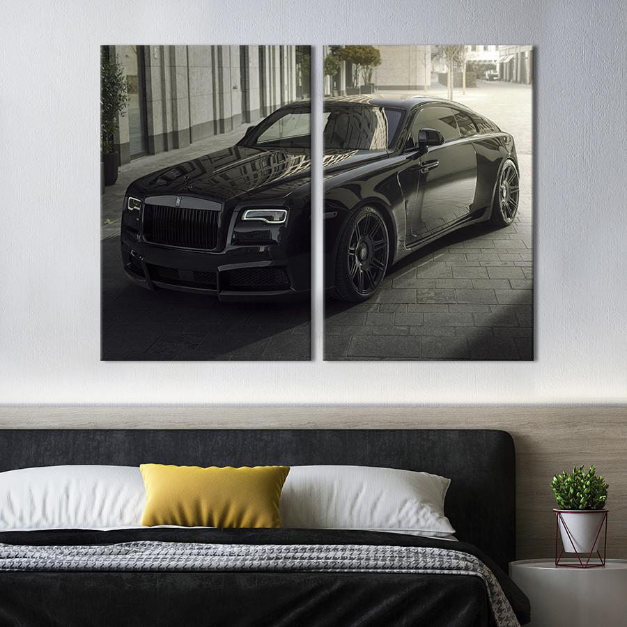 Картина на холсте Стильный Rolls-Royce Black Diamond 111x81 см (1400-2)