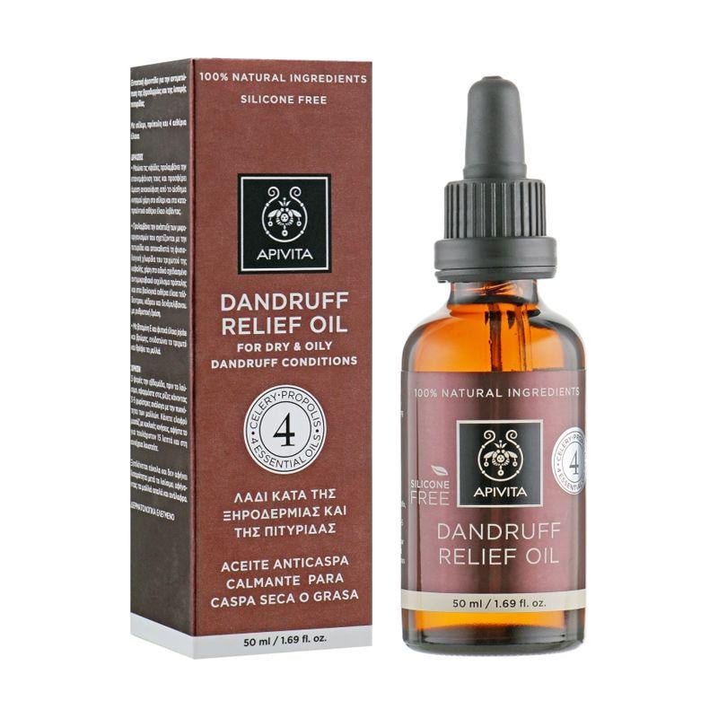 Масло для волос от сухой и жирной перхоти Apivita Hair Loss Apivita Dandruff Relief с сельдереем и прополисом 50 мл (1628793796)