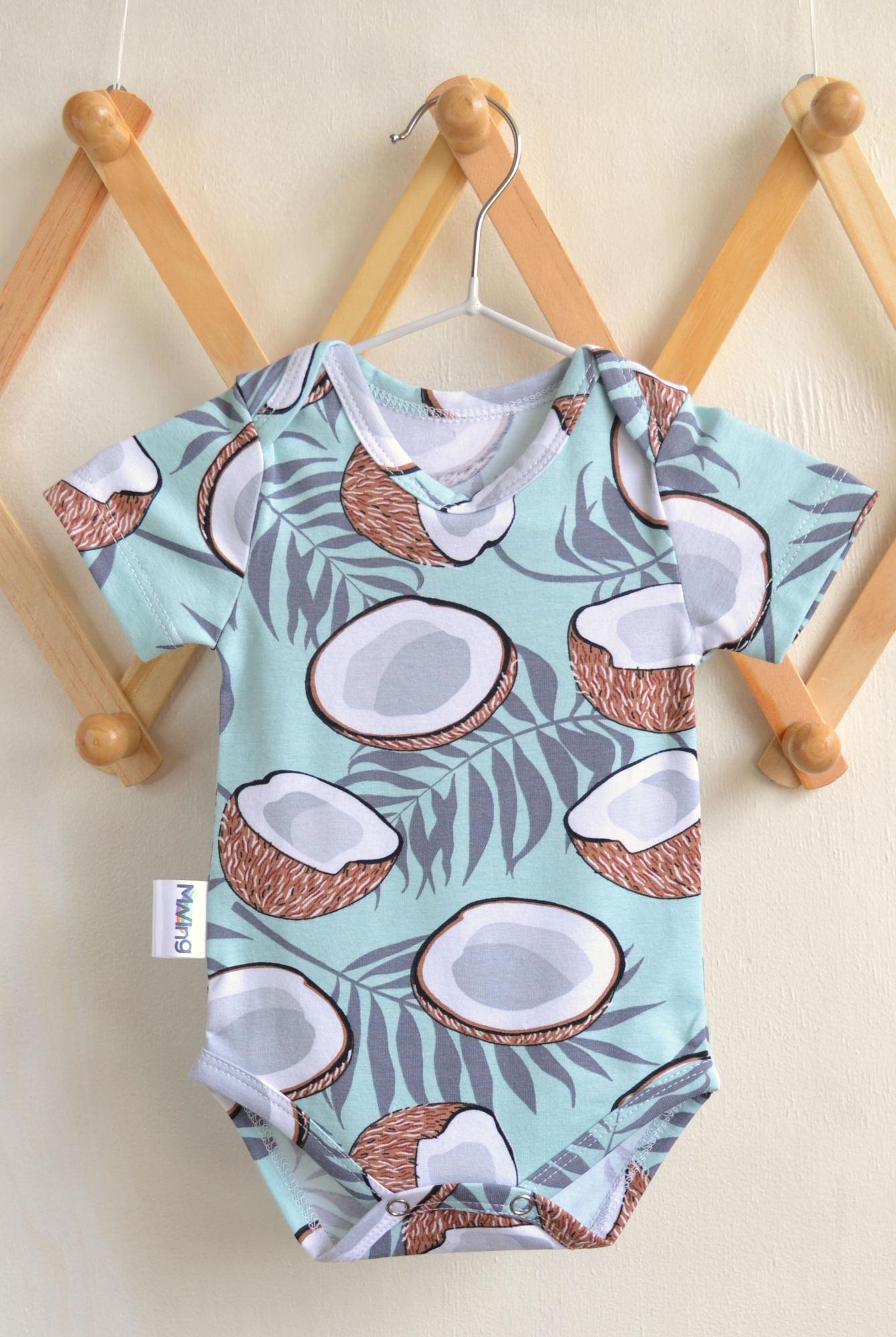 Боди детское унисекс Mwing Amazoniya Кокосики 68 см