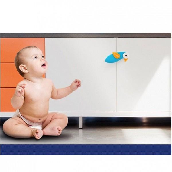 Замок для стулкових дверей Evokids Moyshm Bird 5x12 см Blue - фото 2