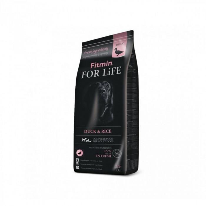 Корм комплексный гипоаллергенный для взрослых собак Fitmin dog For Life Duck & Rise 2,5 кг (A-008817)