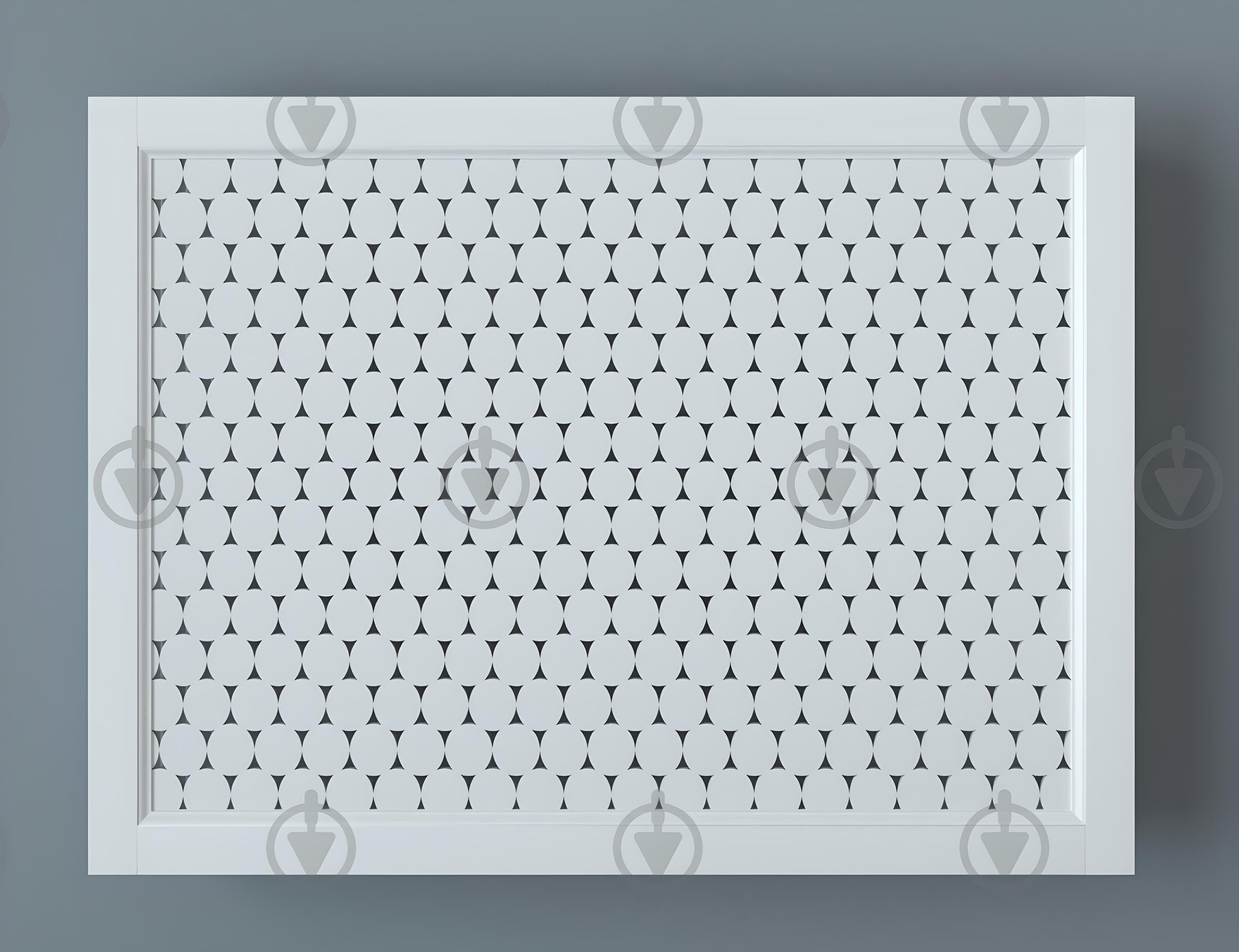 Экран-решетка декоративная на батарею отопления R82-F100 Белый (26498863) - фото 2