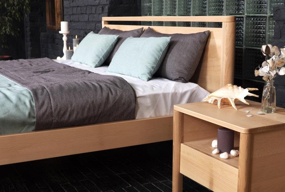 ᐉ Кровать двуспальная Woodman Drop Hard из массива дерева без матраса ...