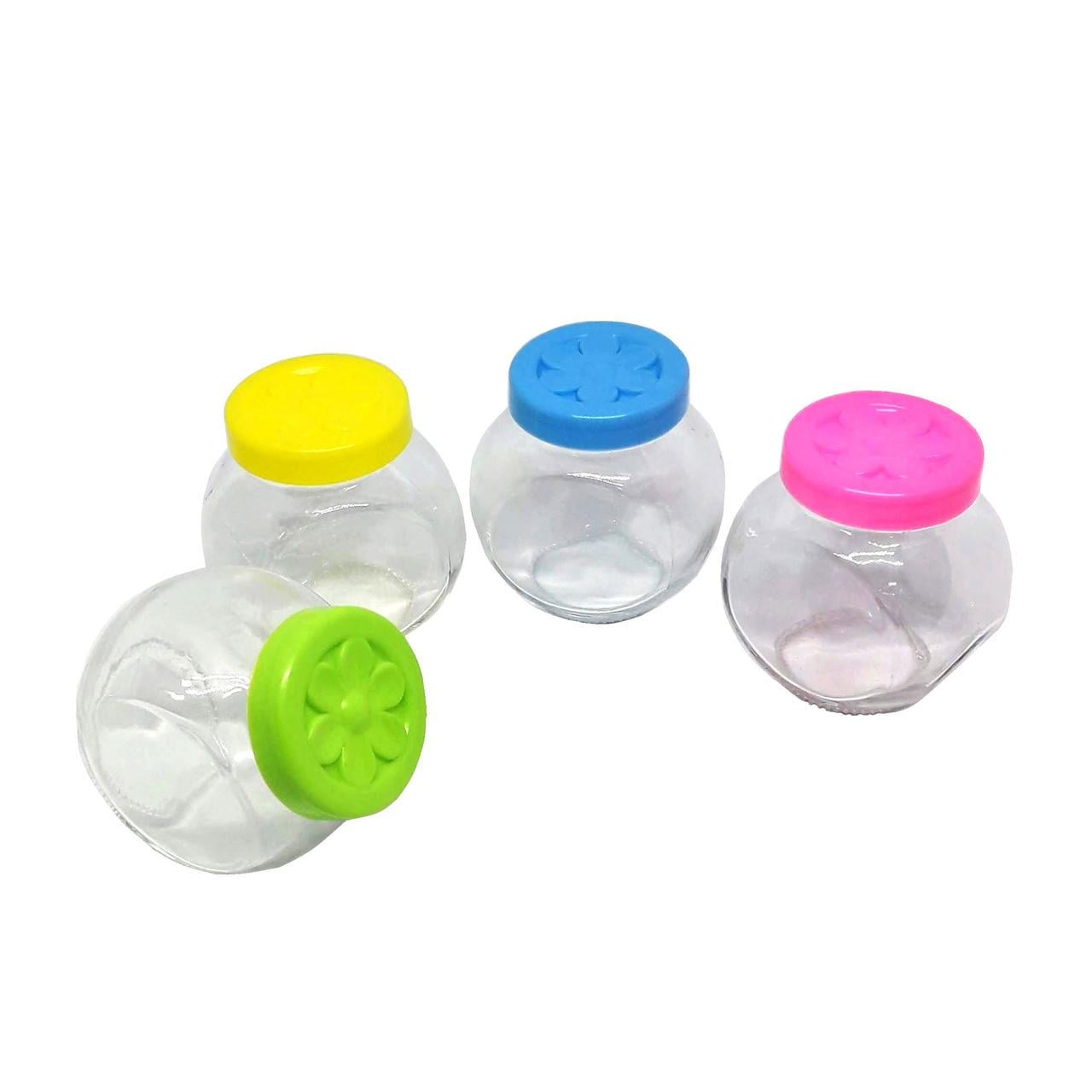 Баночки для специй стеклянные KitchenWare 200 мл 8.3х8х5.5 см 4 шт. (201080)