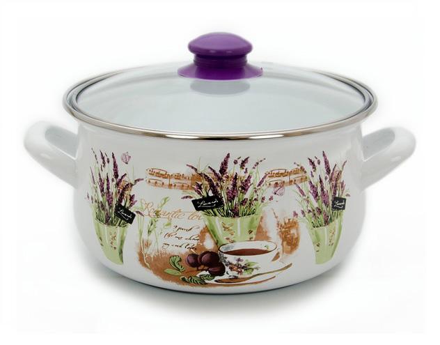 Каструля емальована Infinity Лаванда 4,8 л індукційна (UK-6367457)
