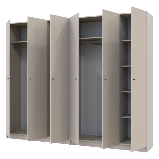 Шкаф для одежды Doros Промо 3+3 ДСП 270х48х204 см Графит (26515803)