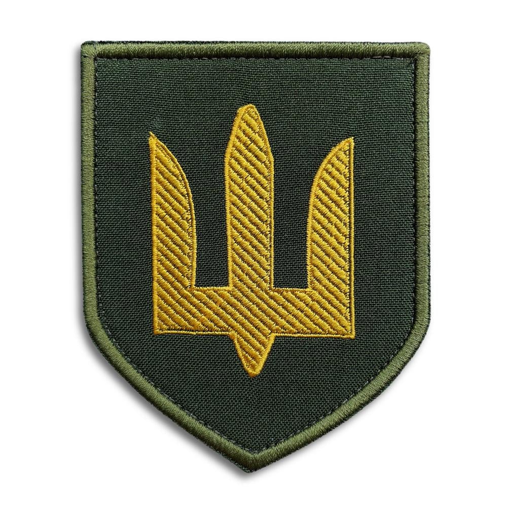 Шеврон на липучке Трезубец ВСУ 8,5х10 см (19578)