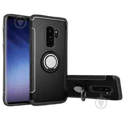 TPU+PC чехол Deen Verus с креплением под магнитный держатель для Samsung Galaxy A6 Plus (2018) Черный (622495)