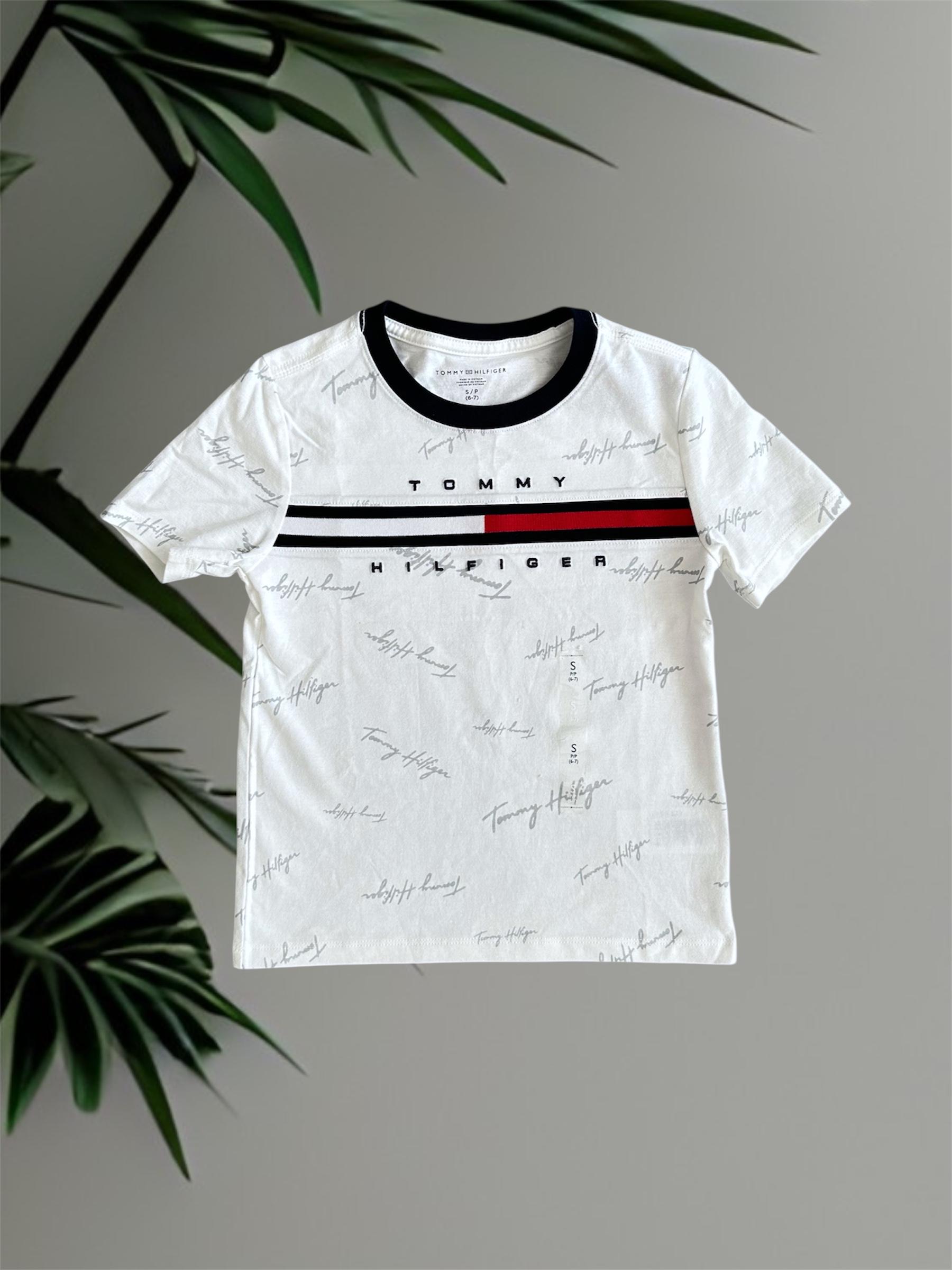 Футболка Tommy Hilfiger S 6/7 лет 116-122 см с лого Белый