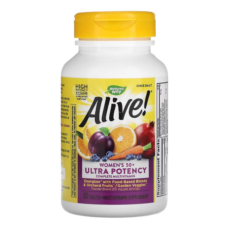 Комплекс мультивитаминов для женщин от 50 лет Nature's Way Alive! Women's 50+ Ultra Potency 60 табл. (20501-01)