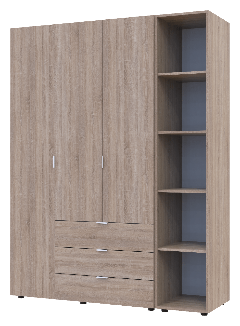 Комплект шкафов для одежды Doros Гелар 154,4х49,5х203,4 см 2 шт. Дуб Сонома (DRS-011148)