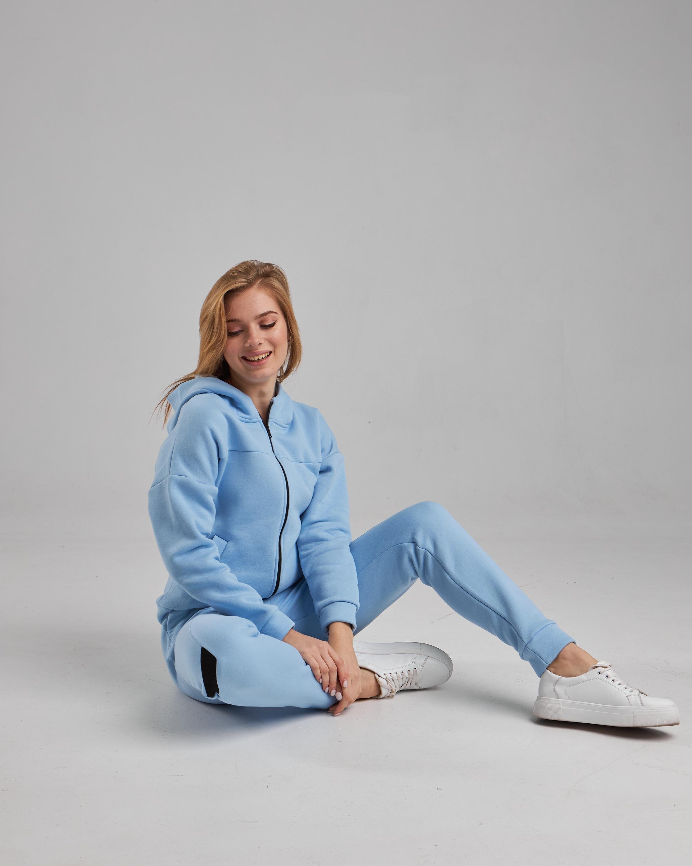 Спортивний костюм жіночий р. 50-52 Блакитний (14605732) - фото 7 Спортивний костюм жіночий р. 50-52 Блакитний (14605732) - фото 7