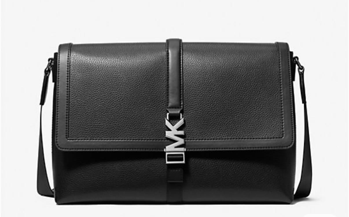 Сумка мужская Michael Kors Cyrus Medium Pebbled Leather Messenger Bag (37F5LCYM1L)
