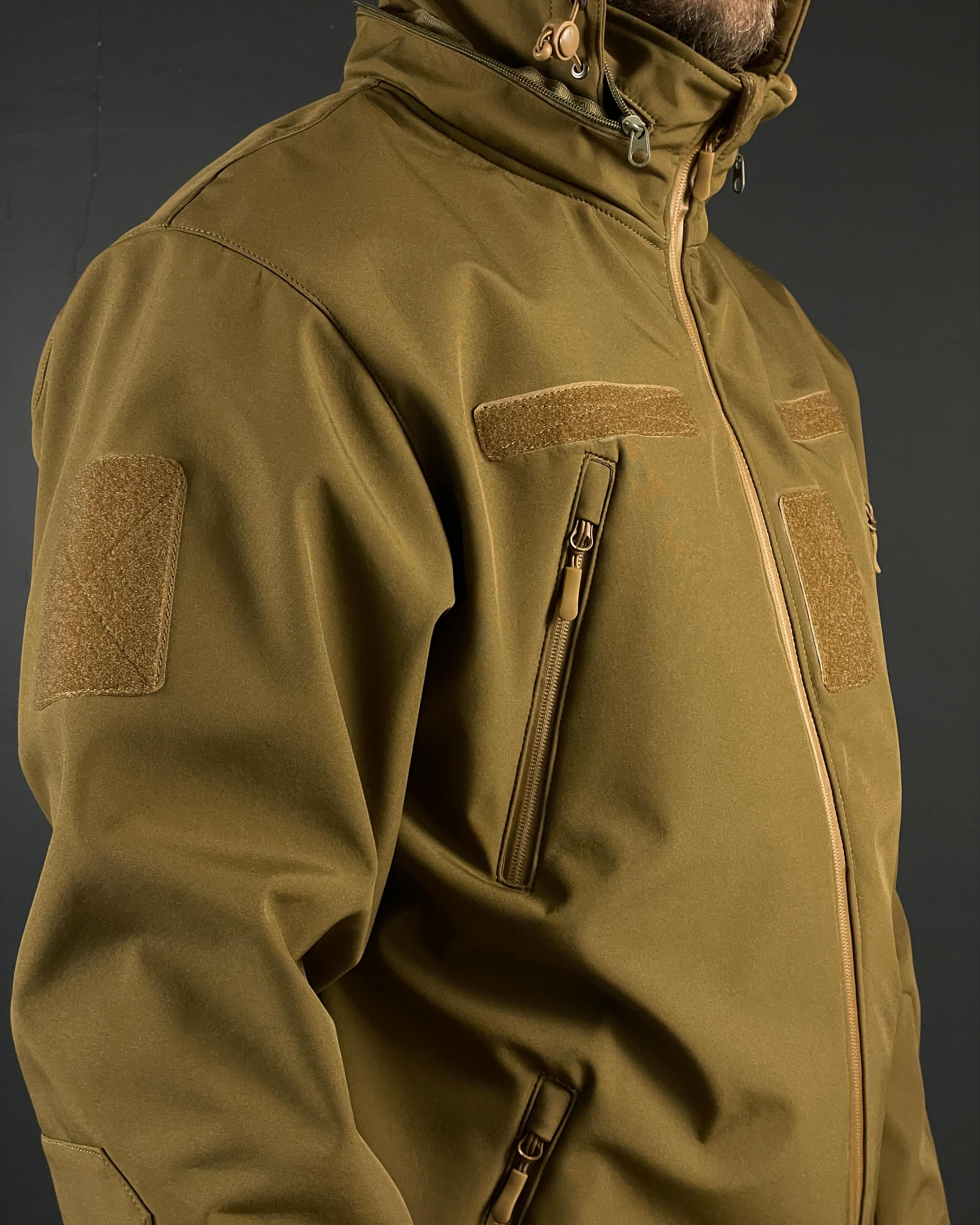Військова куртка COOPERR Soft Shell III з прихованим капюшоном 4XL Койот (KUR-10.3.4XL) - фото 7