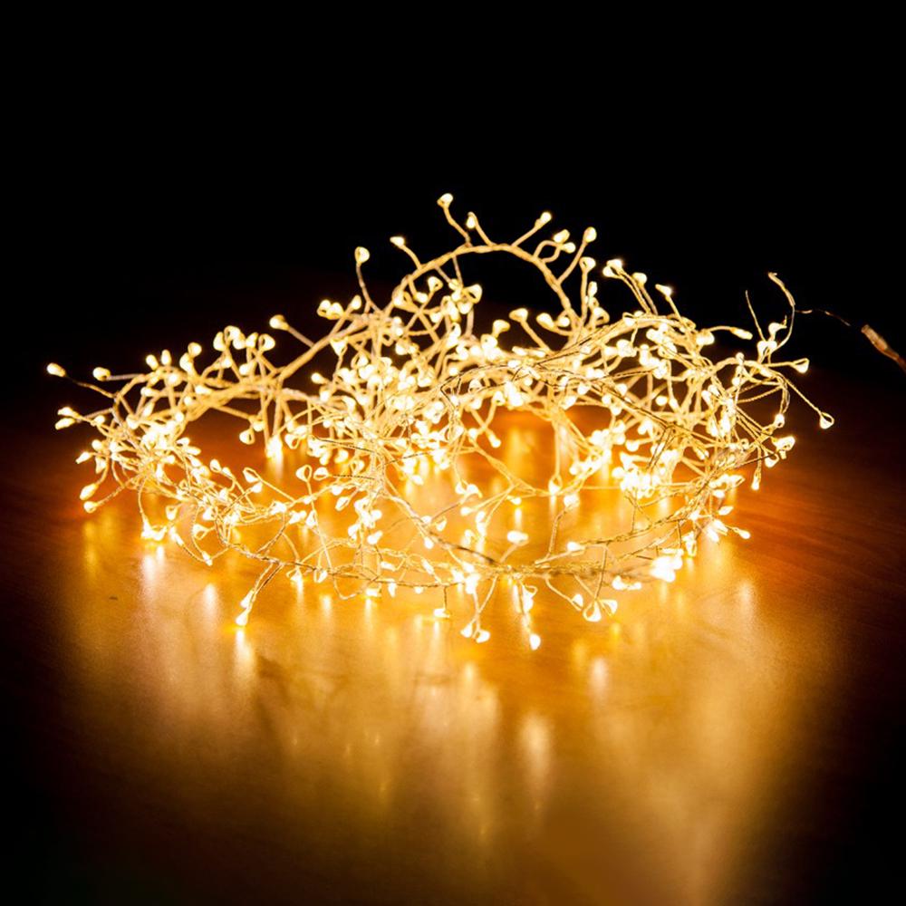 Гирлянда мишура Роса 3 м 150LED от USB теплый белый