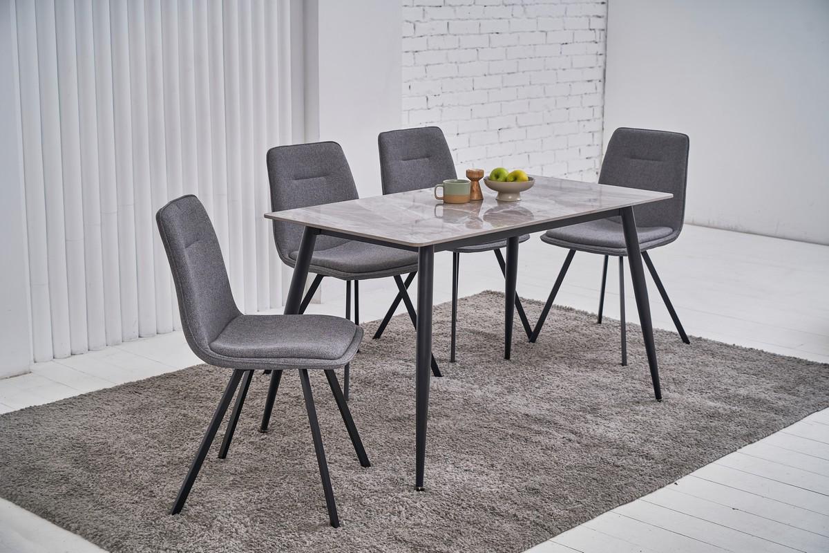 Стол обеденный керамический Ветро 1300х700х750 мм Калакатта грей/Черный (TМ-100) - фото 5 Стол обеденный керамический Ветро 1300х700х750 мм Калакатта грей/Черный (TМ-100) - фото 5