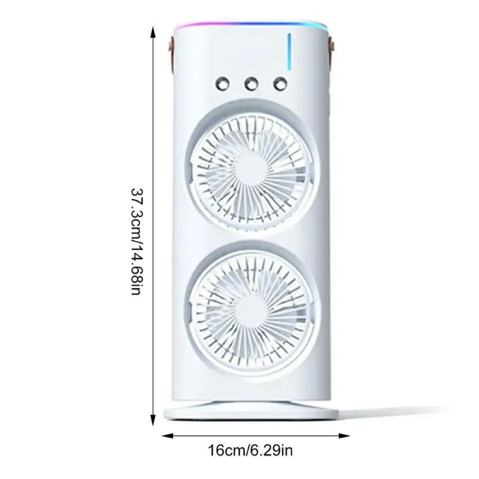 Вентилятор-зволожувач Double-ended Spray Fan акумуляторний з розпилювачем водяного туману (VV-23-M2) - фото 7