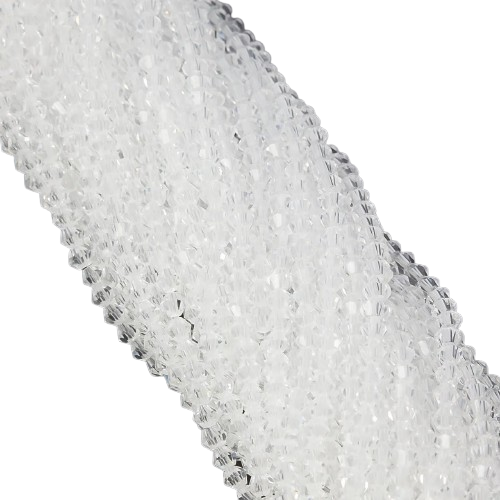 Бусины хрустальные Биконус 2,3х3 мм 160 шт. Прозрачный (БИ0002к01)