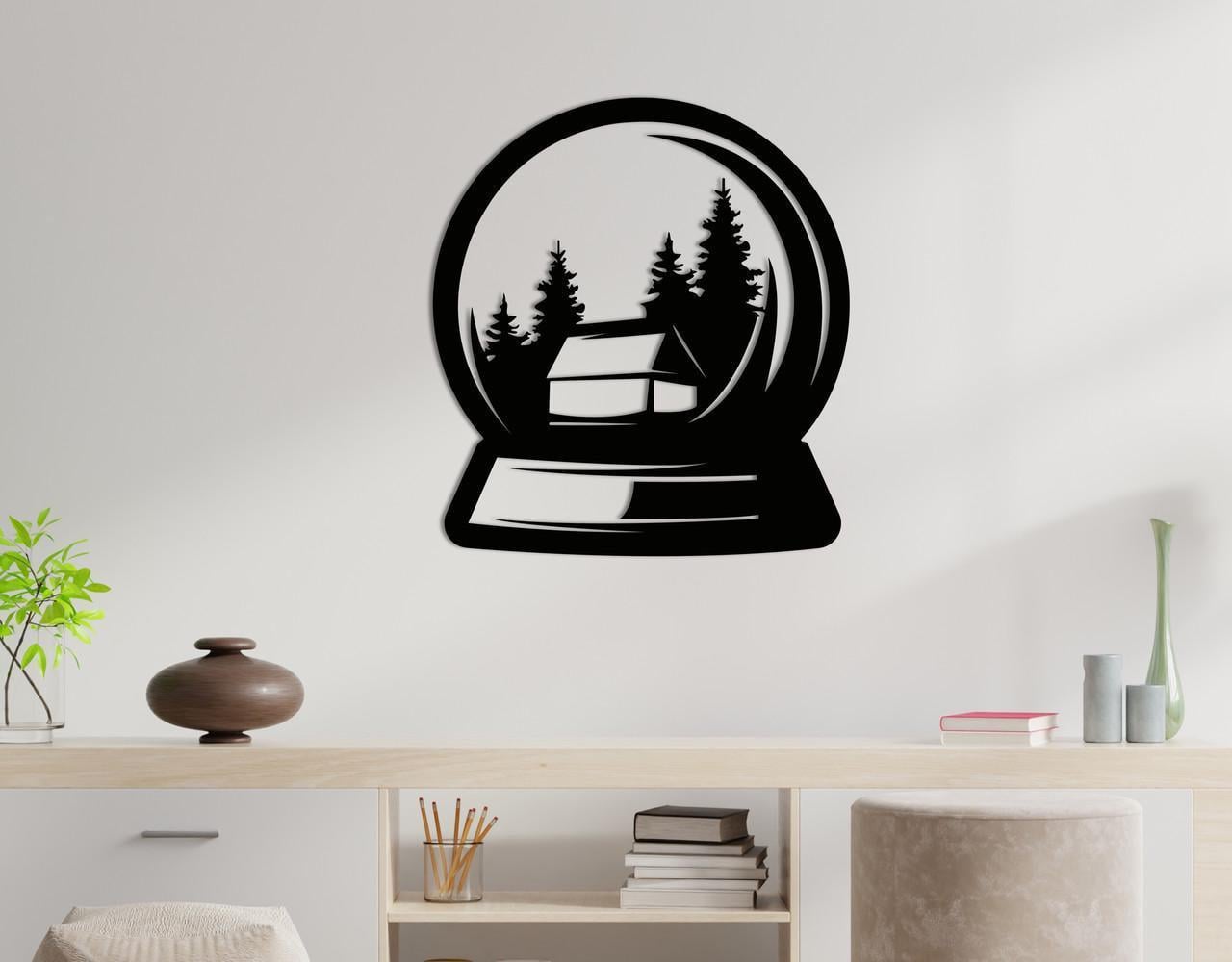 Декоративное панно на стену Upwood Decor New Year's Ball 60х66 см Black (1584007743)