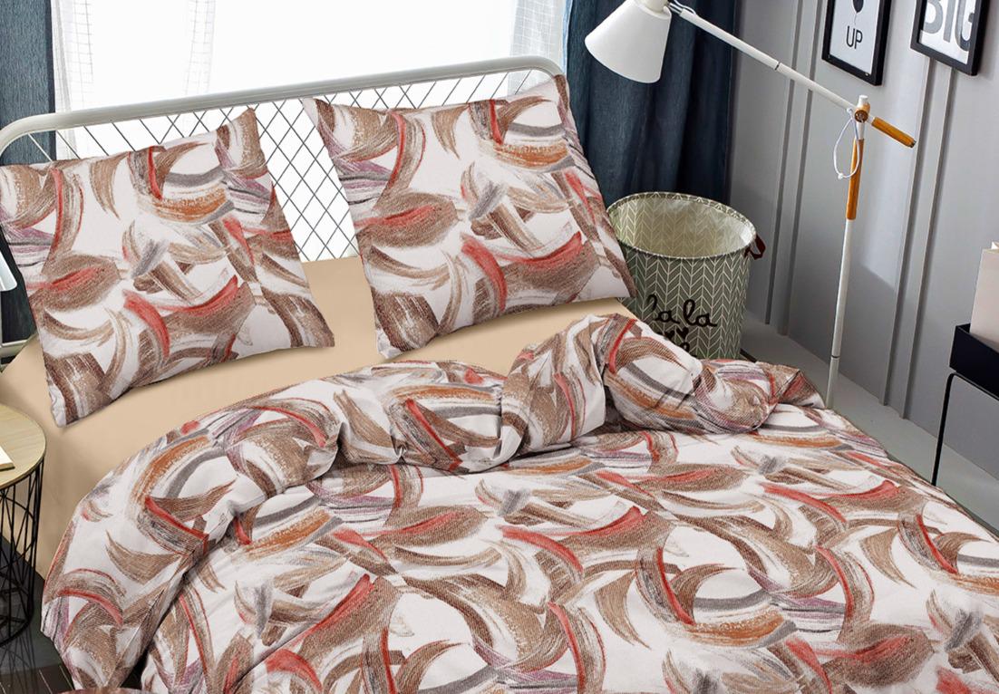 Комплект постельного белья Zastelli J3737-12/Beige жатка евро 200х220 см Разноцветный