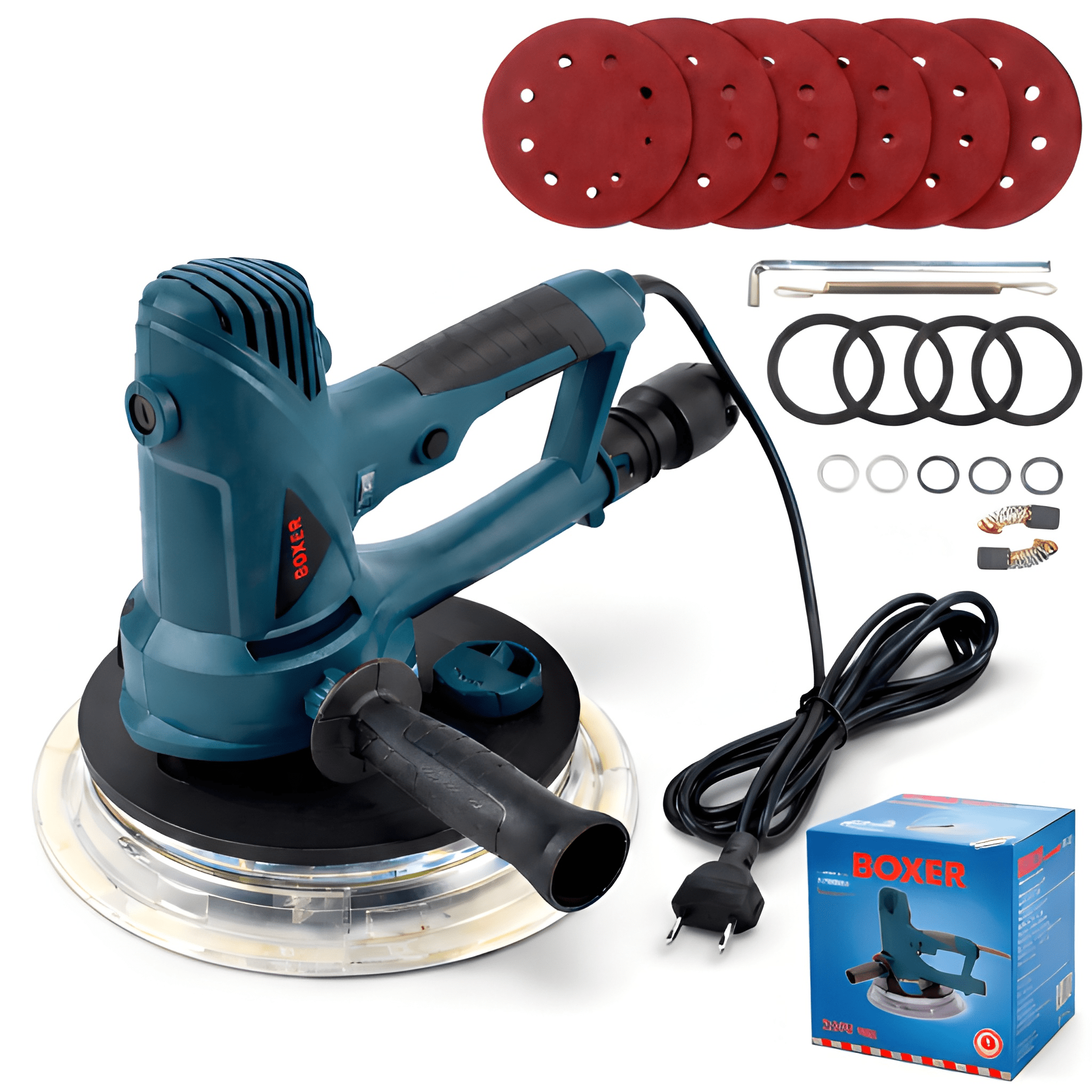 Шлифмашина для стен с LED-подсветкой Boxer BX-701 2200 Вт 2500 об/мин
