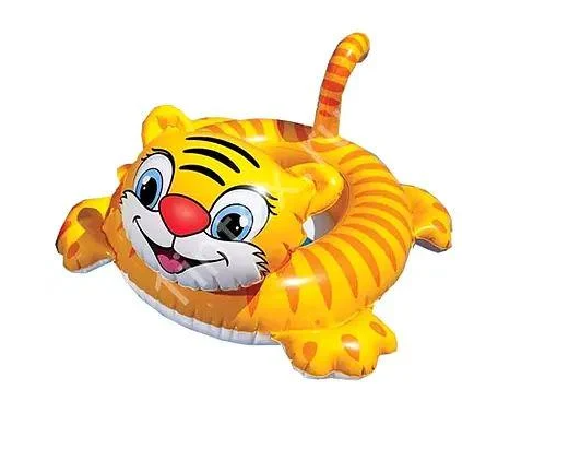 Надувной круг виниловый Intex Лев 40х46 см устойчив к свету и соленой воде