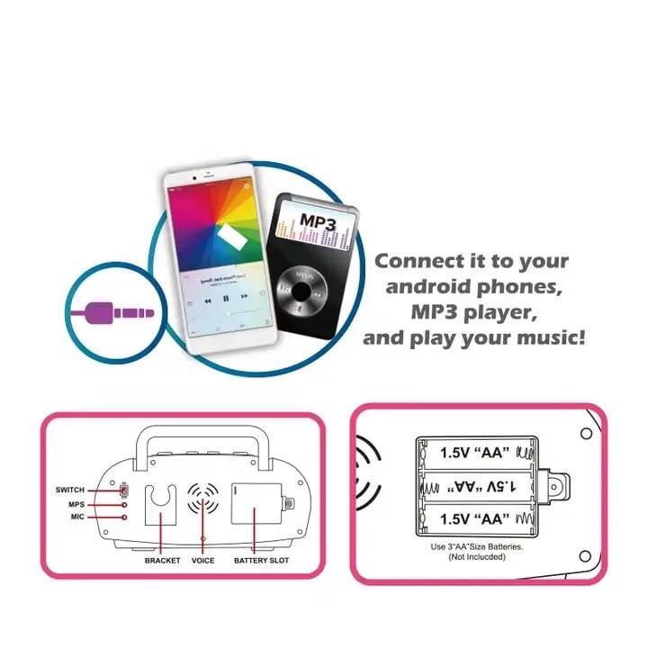 Магнитофон с микрофоном 5802A детский - фото 4 Магнитофон с микрофоном 5802A детский - фото 4