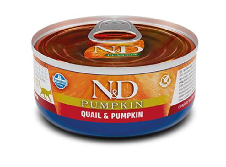 Корм для кошек влажный Фарміна N&D GF PUMPK QUAIL тыква/перепел беззерновой 70 г (02116)