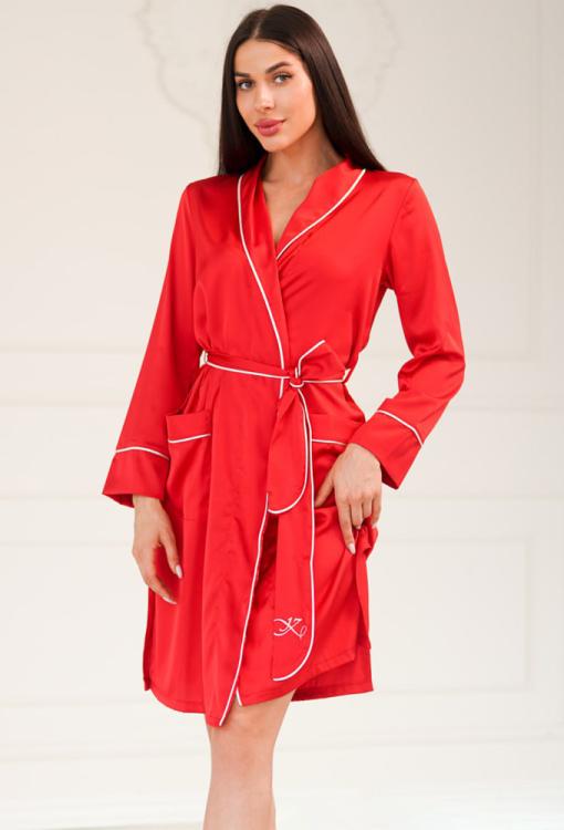 Халат женский средней длины Komilfo Brussels 2186 XS Красный (17512) Халат женский средней длины Komilfo Brussels 2186 XS Красный (17512)