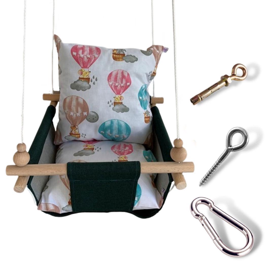 Дитяча гойдалка Infancy Повітряна куля Темно-зелений (9676996)