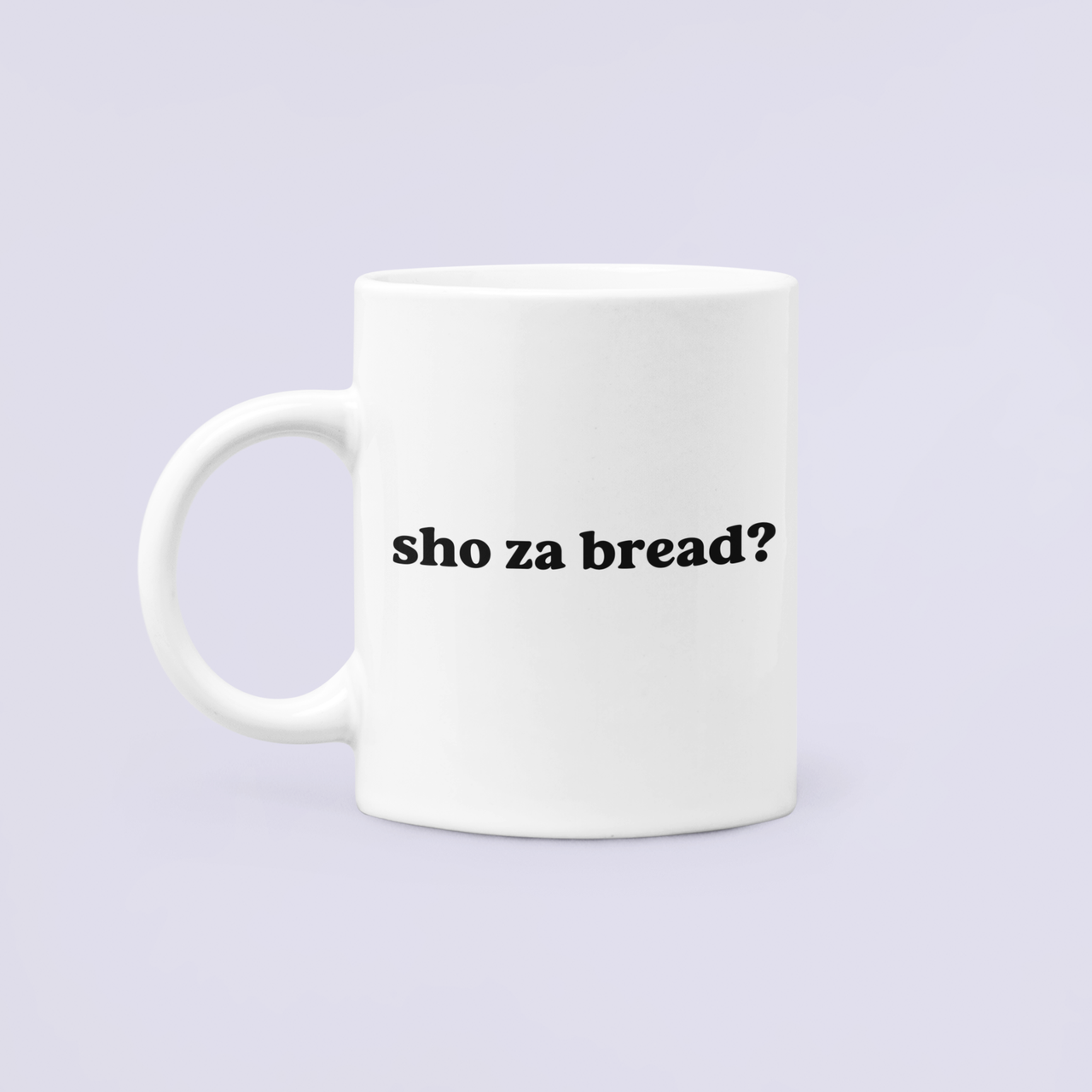 Чашка керамическая с принтом "sho za bread" 330 мл Белый