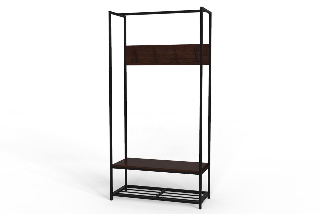 Вешалка напольная модульная Ferrum-decor Трелис 13 ДСП 16 мм 180x90x38 см Черный/Венге (FRD-105520)