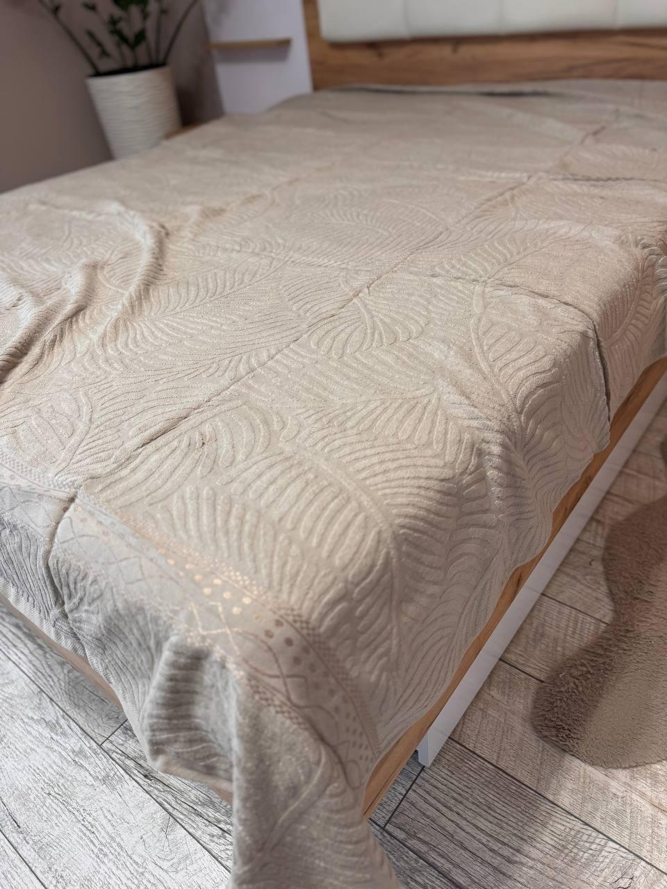 Простирадло махрове полуторний 150х200 Бежевий (Д-al-mahra-2025-001-01) - фото 3