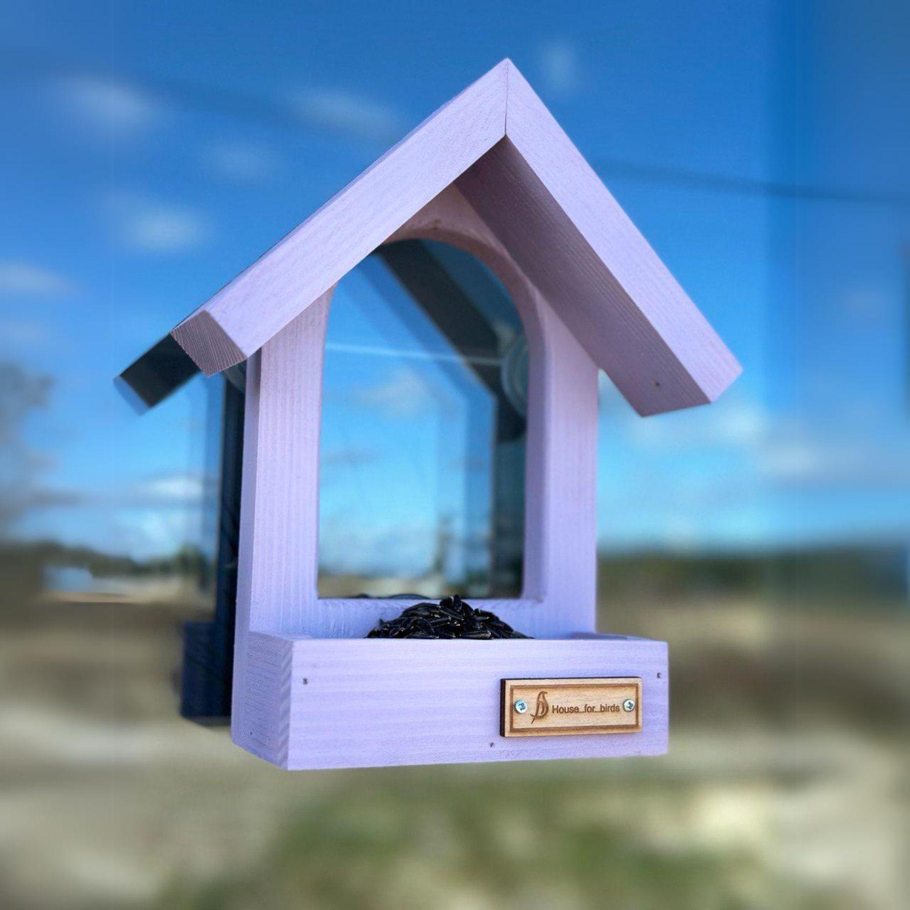 Годівниця для птахів на вікно House for birds Балкон Фіолетовий - фото 1 Годівниця для птахів на вікно House for birds Балкон Фіолетовий - фото 1