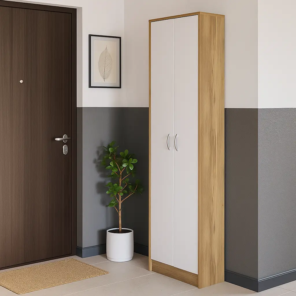 Шкаф Орион Mebel Service 55,3х27,5х191,1 см Дуб барокко/Белый (2814463380)